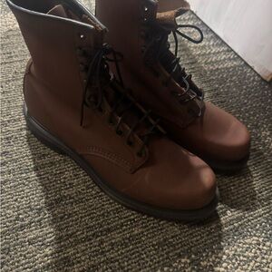 Red Wing Shoes Dark Brown Leather Boots